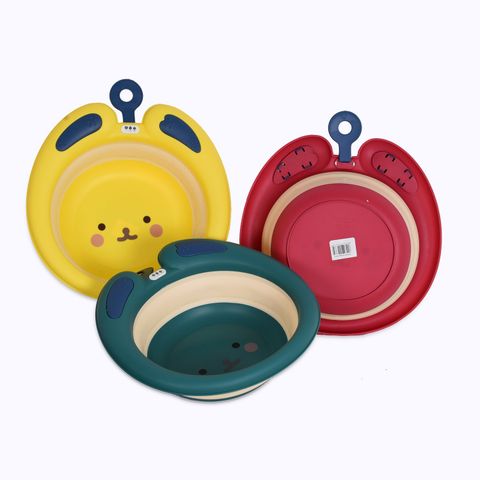  Thau rửa mặt gấp gọn (33x33x9.5cm) - hình Trái đào 
