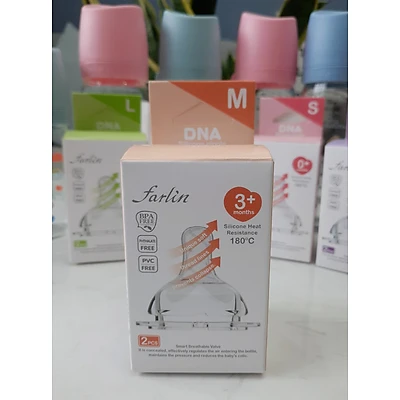  Núm ty cho bình sữa cổ rộng size L Farlin AC-22007W-L 