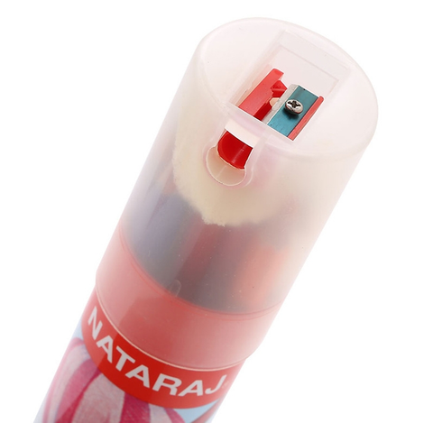  Bút chì dài NATARAJ 12 màu hộp tròn 