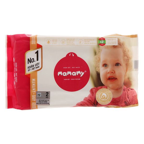  Khăn ướt Mamamy chống hăm (80 miếng) 