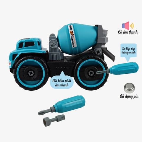 Đồ chơi xe công trình lắp ráp có nhạc HT7757 - 8936075214603 