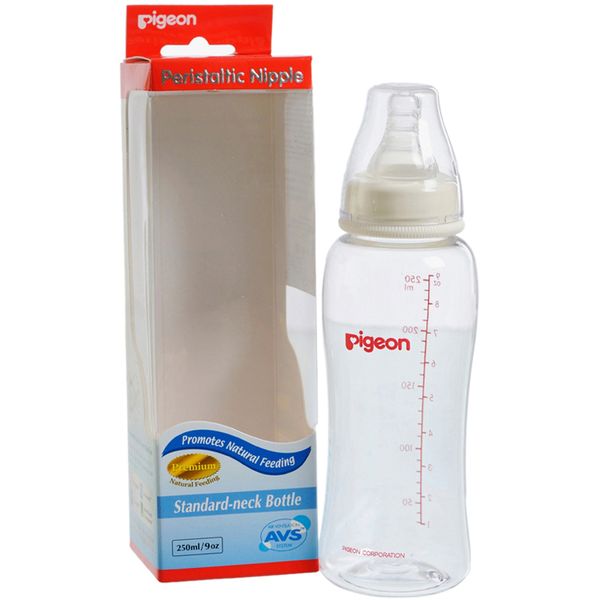  Bình sữa Pigeon Streamline nhựa PP cổ hẹp 250ml 
