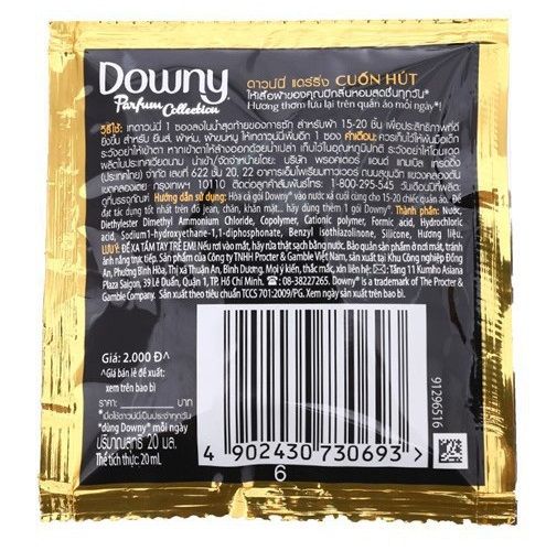  Nước xả Downy hương nước hoa cuốn hút (10 gói x 20ml) 