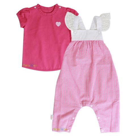  Set yếm bé gái SET0538 - BabyOne 