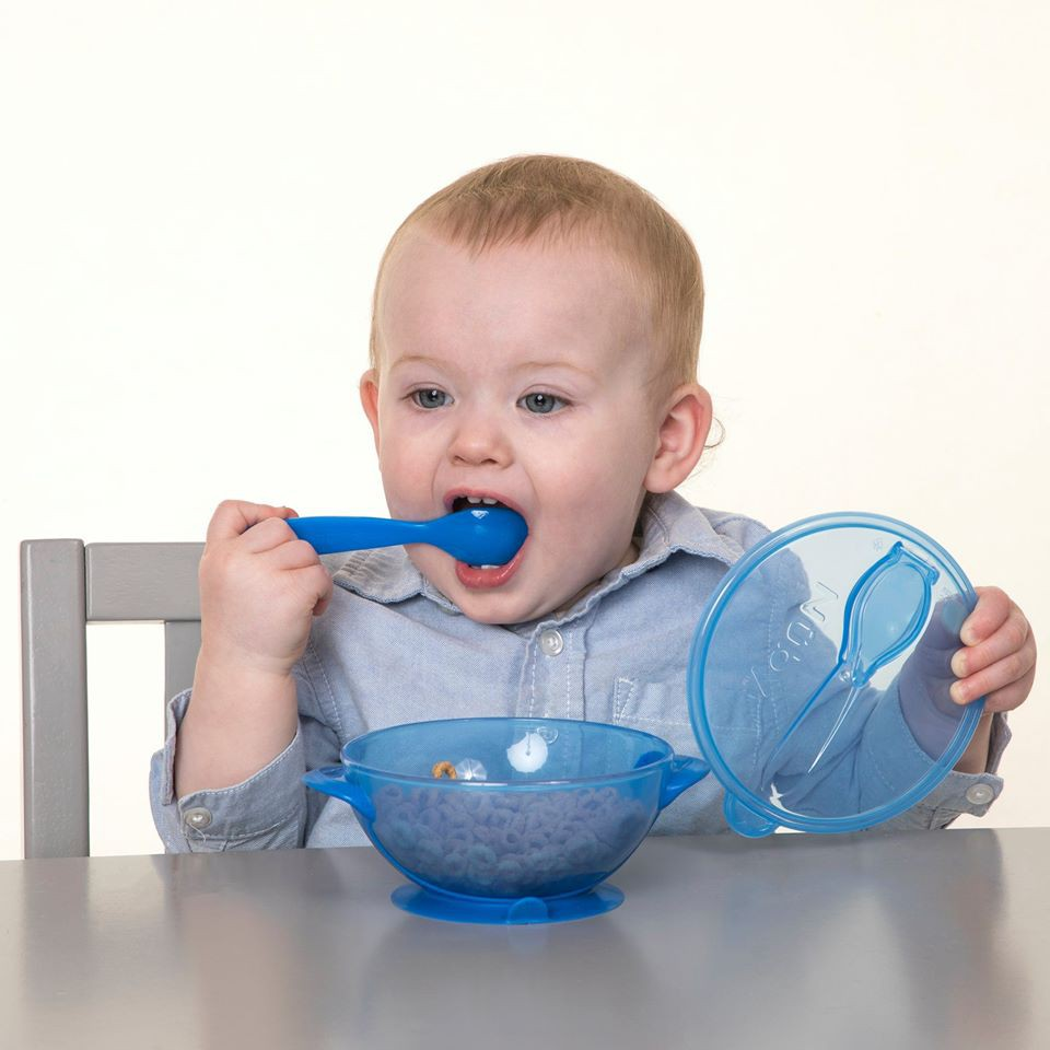 Plato Antiderrame Plato Antiderrame Con Cuchara Para Bebé: ¡La hora de la comida, sin preocupaciones! - Plato Antiderrame Con Cuchara Para Bebe