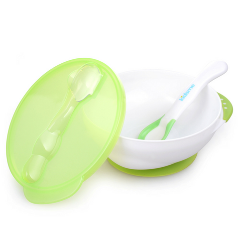  Tô chống trượt Kidsme kèm muỗng báo nhiệt 9832 