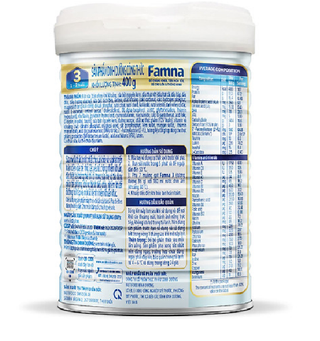  Sữa bột Nutifood Famna số 3 400g (1-2 tuổi) 