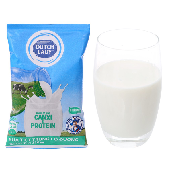  Sữa tươi tiệt trùng Dutch Lady có đường 220ml 