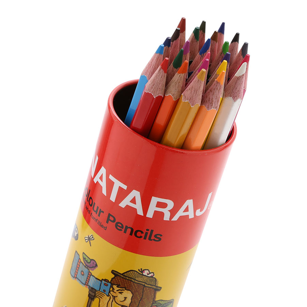  Bút chì dài NATARAJ 24 màu hộp tròn 
