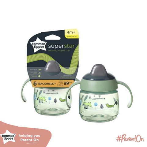  Bình tập uống nước vòi mút kháng khuẩn chống tràn Tommee Tippee 190ml (từ 4 tháng) 
