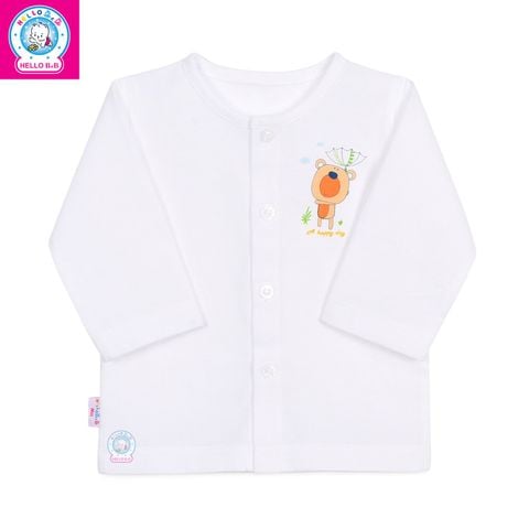  Áo cài giữa trắng tay dài AL0001 (hình in ngẫu nhiên) - HELLO BnB 