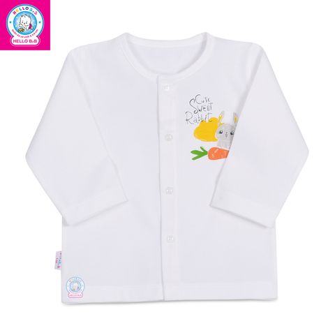  Áo cài giữa trắng tay dài AL0001 (hình in ngẫu nhiên) - HELLO BnB 