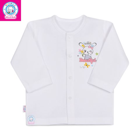  Áo cài giữa trắng tay dài AL0001 (hình in ngẫu nhiên) - HELLO BnB 
