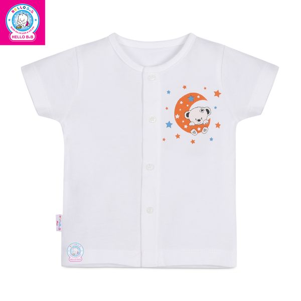  Áo cài giữa trắng tay ngắn AL0002 (hình in ngẫu nhiên) - HELLO BnB 