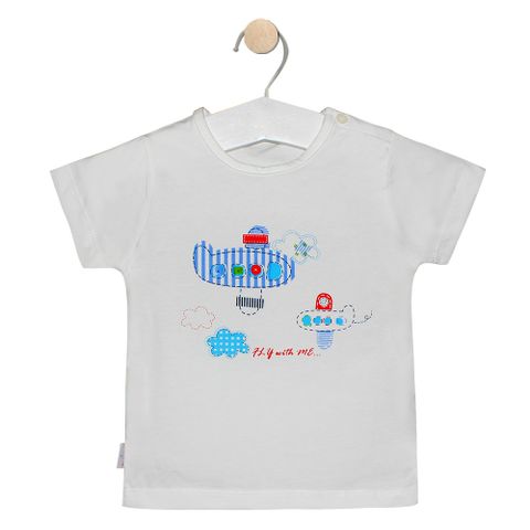  Áo nút vai trắng tay ngắn 0012 