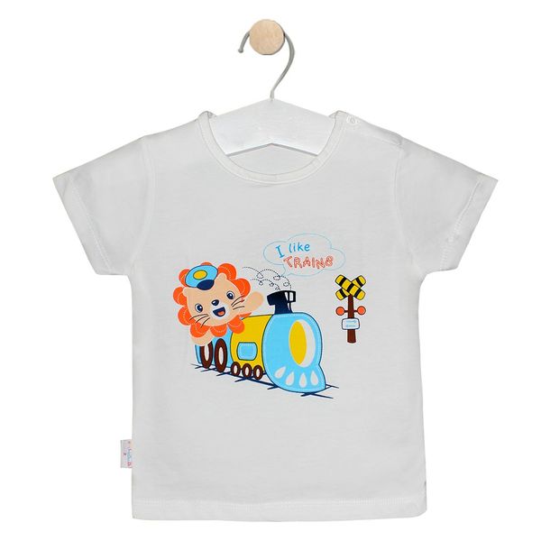  Áo nút vai trắng tay ngắn 0012 