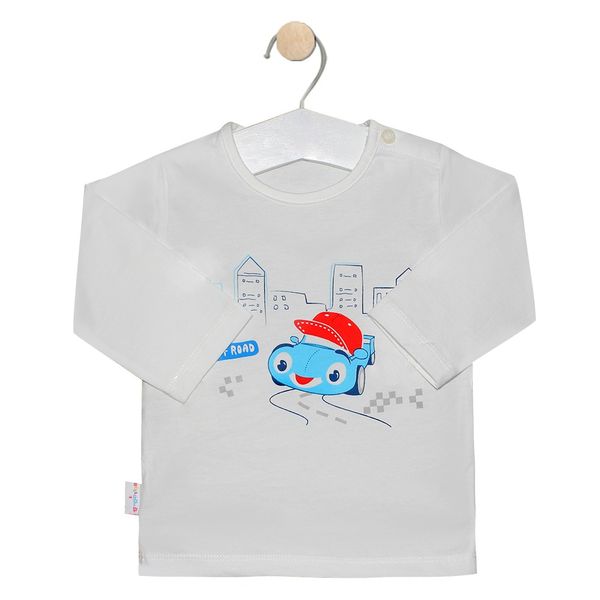  Áo nút vai trắng tay dài 0013 