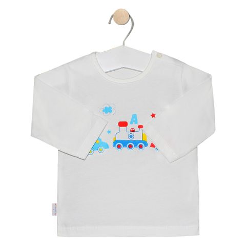  Áo nút vai trắng tay dài 0013 