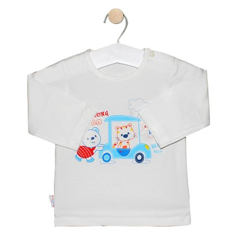  Áo nút vai trắng tay dài 0013 