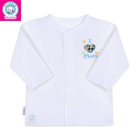  Áo sơ sinh cổ tim tay dài 0159 
