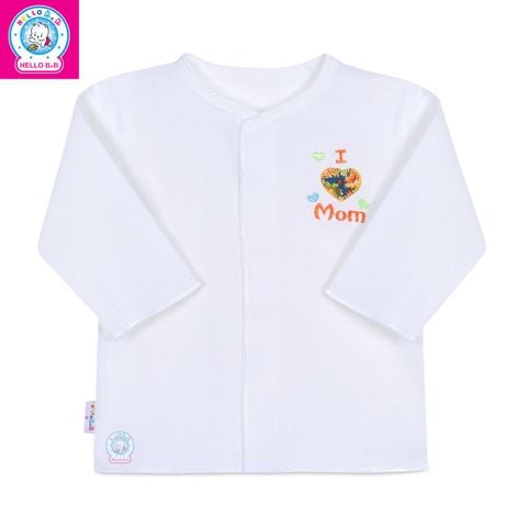  Áo sơ sinh cổ tim tay dài 0159 