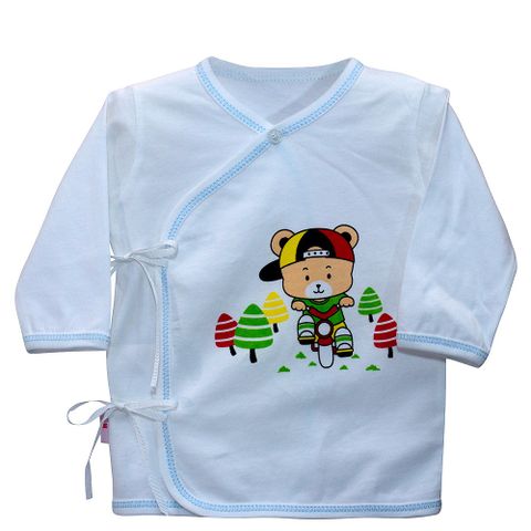  Áo sơ sinh cột dây tay dài 0412 