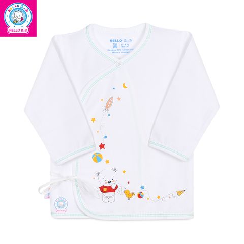  Áo sơ sinh cột dây tay dài 0412 