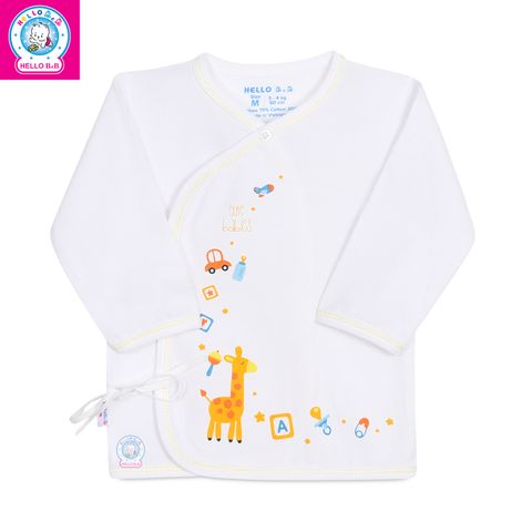  Áo sơ sinh cột dây tay dài 0412 