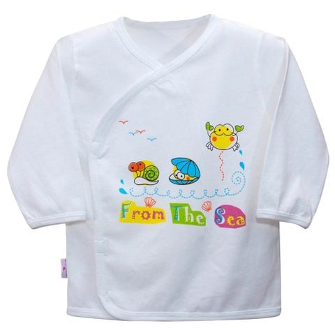  Áo sơ sinh dán xé tay dài AL0505 (hình in ngẫu nhiên) - HELLO BnB 