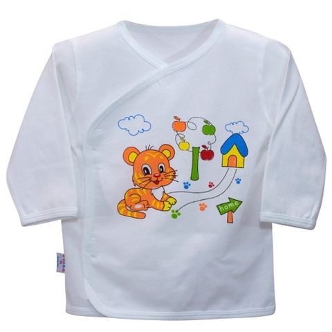  Áo sơ sinh dán xé tay dài AL0505 (hình in ngẫu nhiên) - HELLO BnB 