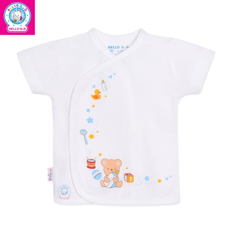  Áo sơ sinh dán xé tay ngắn AL0555 - HELLO BnB (hình in ngẫu nhiên) 
