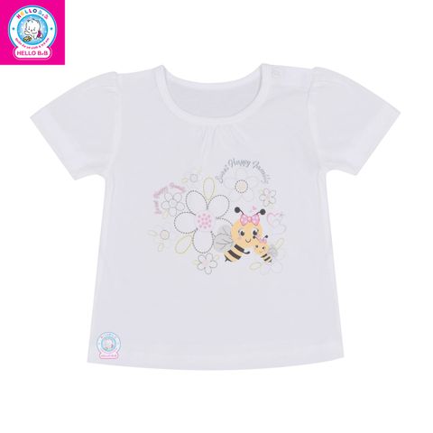  Áo trắng in bé gái tay ngắn 1167 