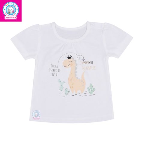  Áo trắng in bé gái tay ngắn 1167 