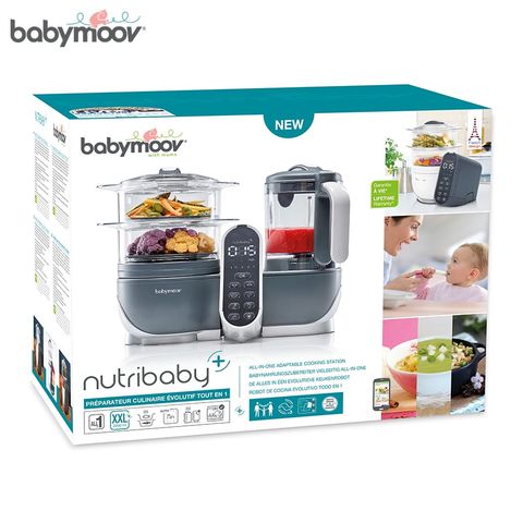  Máy tiệt trùng xay hấp đa năng Nutribaby Plus 5in1 Babymoov (màu ghi) 