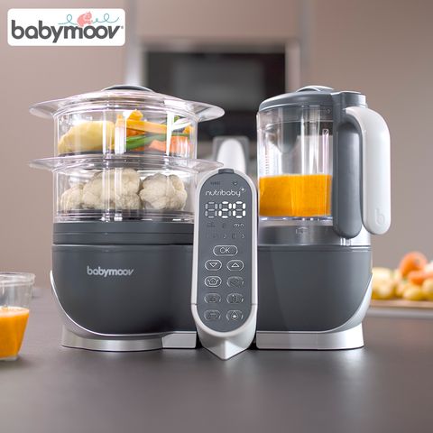  Máy tiệt trùng xay hấp đa năng Nutribaby Plus 5in1 Babymoov (màu ghi) 