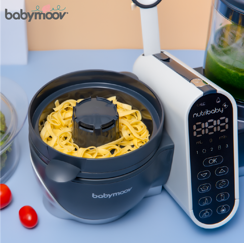  Máy tiệt trùng xay hấp đa năng Nutribaby Plus 5in1 Babymoov (màu ghi) 