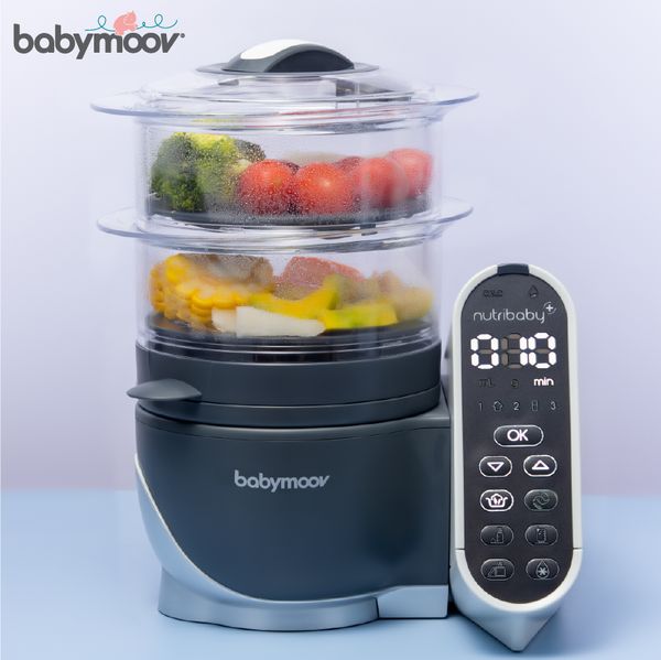  Máy tiệt trùng xay hấp đa năng Nutribaby Plus 5in1 Babymoov (màu ghi) 