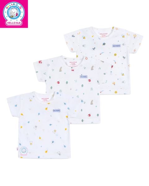  Áo sơ sinh cài vai in họa tiết ASS0033 - HELLO BnB 