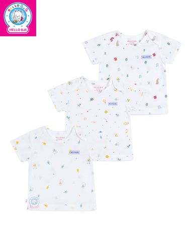  Áo sơ sinh cổ đắp in họa tiết ASS0034 - HELLO BnB 