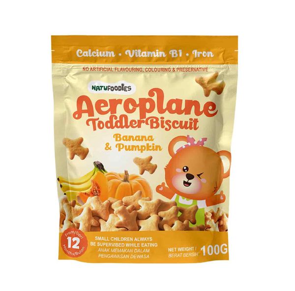  Bánh quy Natufoodies vị chuối, bí đỏ 100g (Trên 1 tuổi) - Natufoodies 
