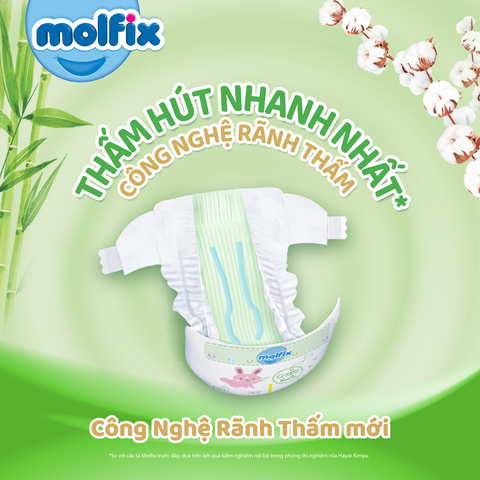  Tã dán Molfix M(76+6) (6-11kg) 