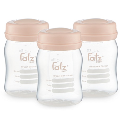  Bộ 3 bình trữ sữa mẹ Fatzbaby 150ml màu hồng FB0120NH 