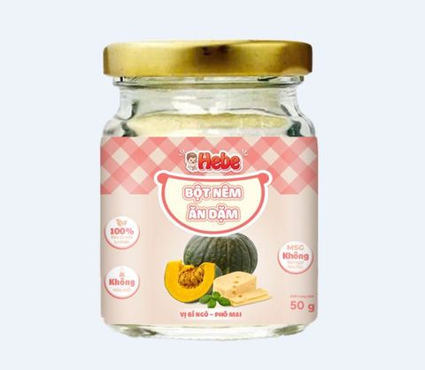  Bột nêm ăn dặm Hebe vị rau củ tổng hợp / Hebe vị cà rốt, phô mai / Hebe vị bí ngô, phô mai / Hebe vị nấm, rong biển 
