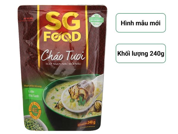  Cháo tươi SGF lươn đâụ xanh 240g 