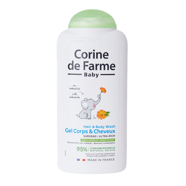  Gel tắm gội cho bé Corine De Farme Hair & Body Wash 250ml 