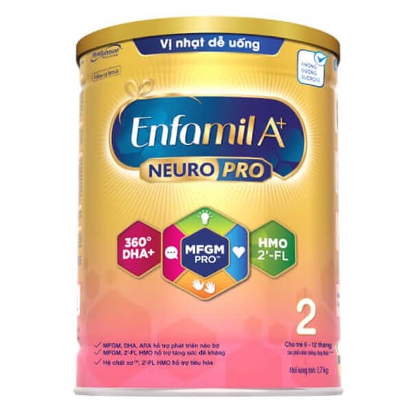  Sữa bột Enfamil A+ Neuropro 2 vị nhạt 1700g (6-12 tháng) 
