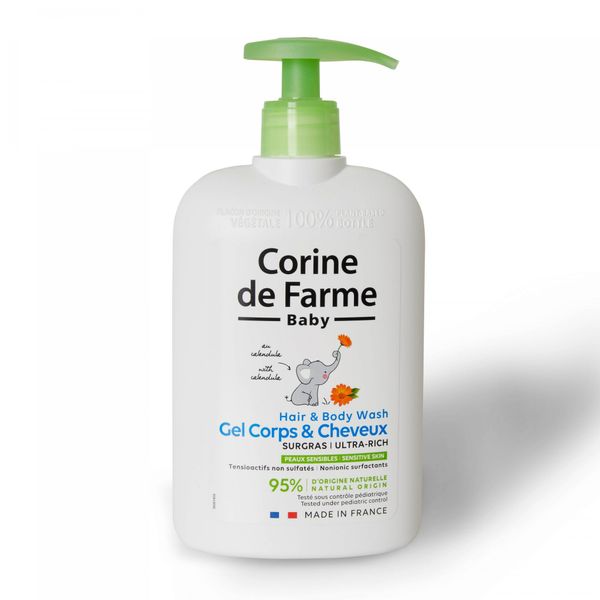  Gel tắm gội cho bé Corine De Farme Hair & Body Wash 500ml 