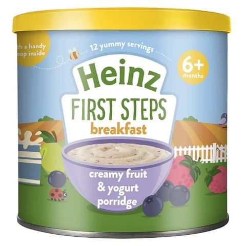  Cháo kem sữa chua trái cây Heinz dạng bột 240g (+6 tháng) 