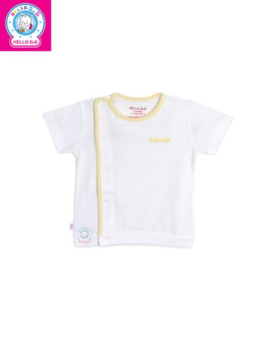  Áo bác sĩ trắng tay ngắn Bamboo ASS0054 (viền màu ngẫu nhiên) 