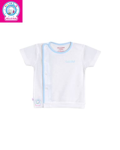  Áo bác sĩ trắng tay ngắn Bamboo ASS0054 (viền màu ngẫu nhiên) 